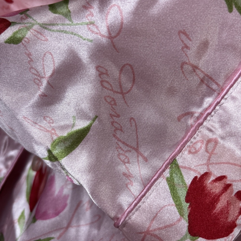 Valerie Stevens women's XL Pink floral Love Notes pajama set long sleeve pants - Picture 9 of 14